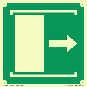 E033 safe condition door slides right to open